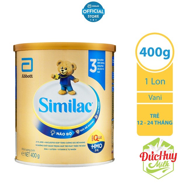 Sữa bột Abbott Similac Eye-Q 3 400g HMO_Duchuymilk