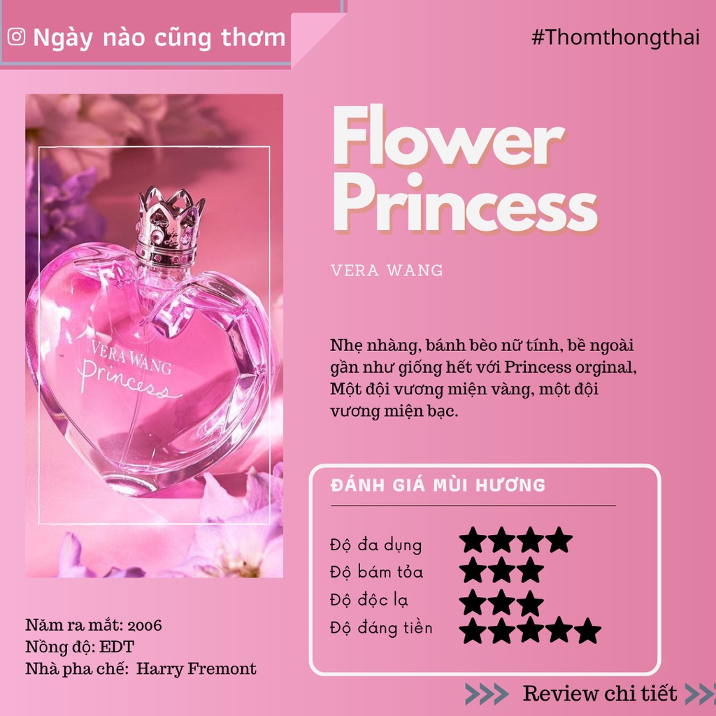 Thơm một chút - Nước hoa Flower Princess Vera Wang (Mẫu thử 10ml)