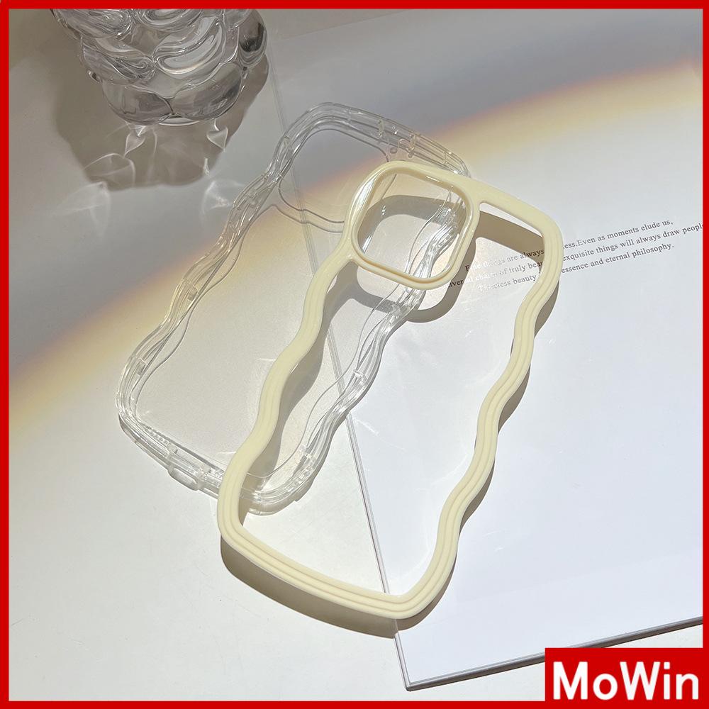 Ốp điện thoại silicone dẻo 2 trong 1 trong suốt viền acrylic gợn sóng thích hợp cho iPhone 11 13 Pro Max 12 Pro Max XR