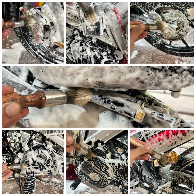 Cọ chuyên dụng vệ sinh chi tiết cán gỗ chịu được hoá chất