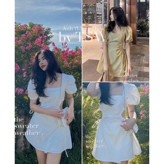 Váy tay bồng khoét eo cut out lưng chun ( Ảnh thật )