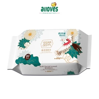 Khăn lau mặt đa năng Alloves mềm mại, kháng khuẩn thấm hút tốt 15x20cm