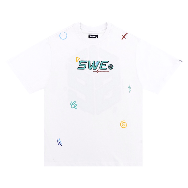 Áo thun SWE 90S TEE - BLACK Unisex Nam Nữ Form Rộng Tay Lỡ Màu Đen