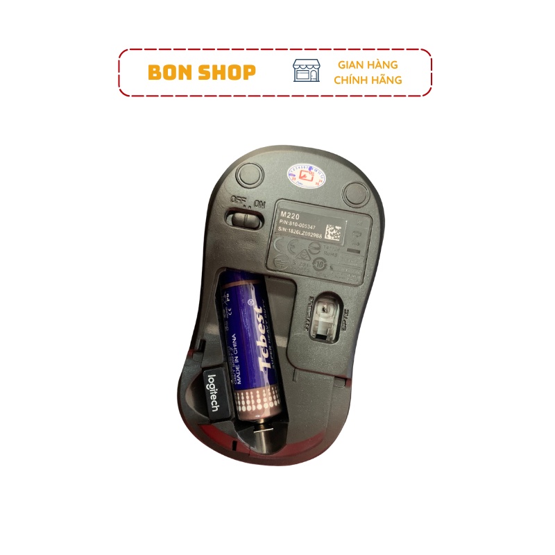 Chuột Silent M220 chống ồn không tiếng click kích thước nhỏ gọn dùng cho máy tính và laptop - Bonshop