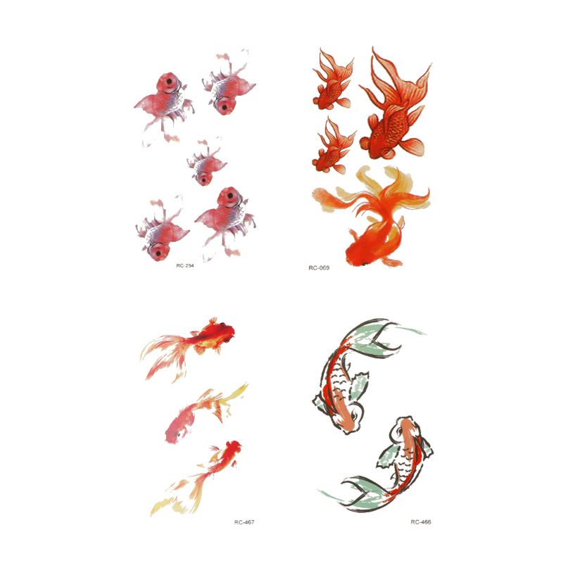 Bộ 10 Tấm Sticker Hình Cá Koi 3d Sống Động Dùng Để Trang Trí Đồ Thủ Công