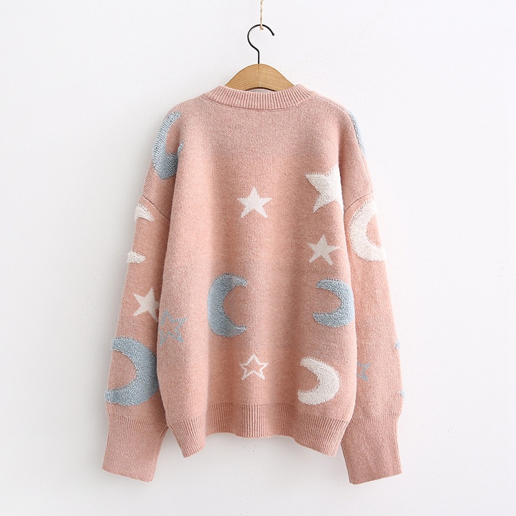 Áo Len Nữ Dáng Rộng Sweater Cổ Tròn Dài Tay Phong Cách HQ K28
