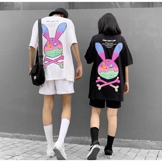 Áo Thun in hình thời trang unisex phong cách oversize THỎ DEVIL Tee phông cotton co giãn cặp đôi nam nữ tay lỡ mùa hè