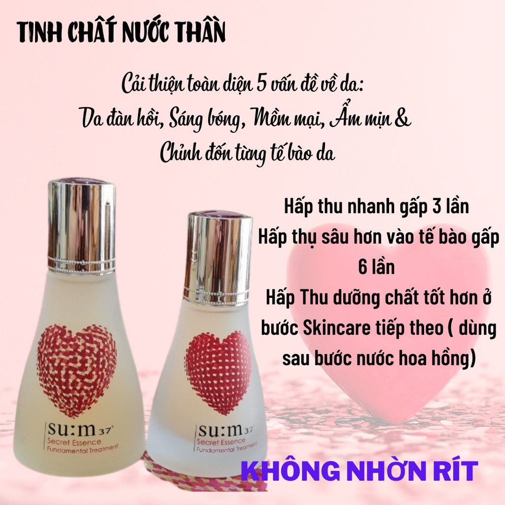 (Xả Date T2/2024) Nước thần Sum Secret Essence fundamental treatment tách set