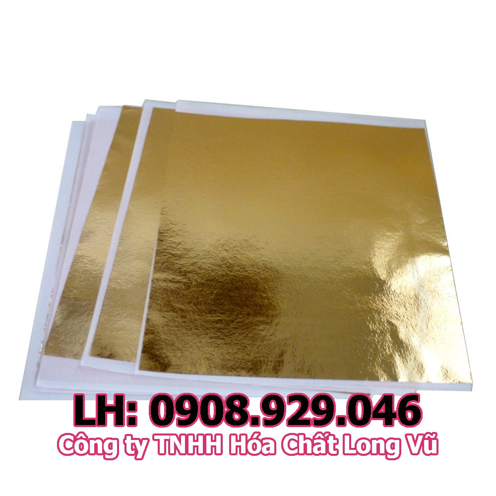 Set 100 Lá vàng Công Nghiệp 9cm x 9cm Nguyên liệu Vàng dát mỏng Tượng, Dừa, Trái Cây, Nội thất, Trang Trí