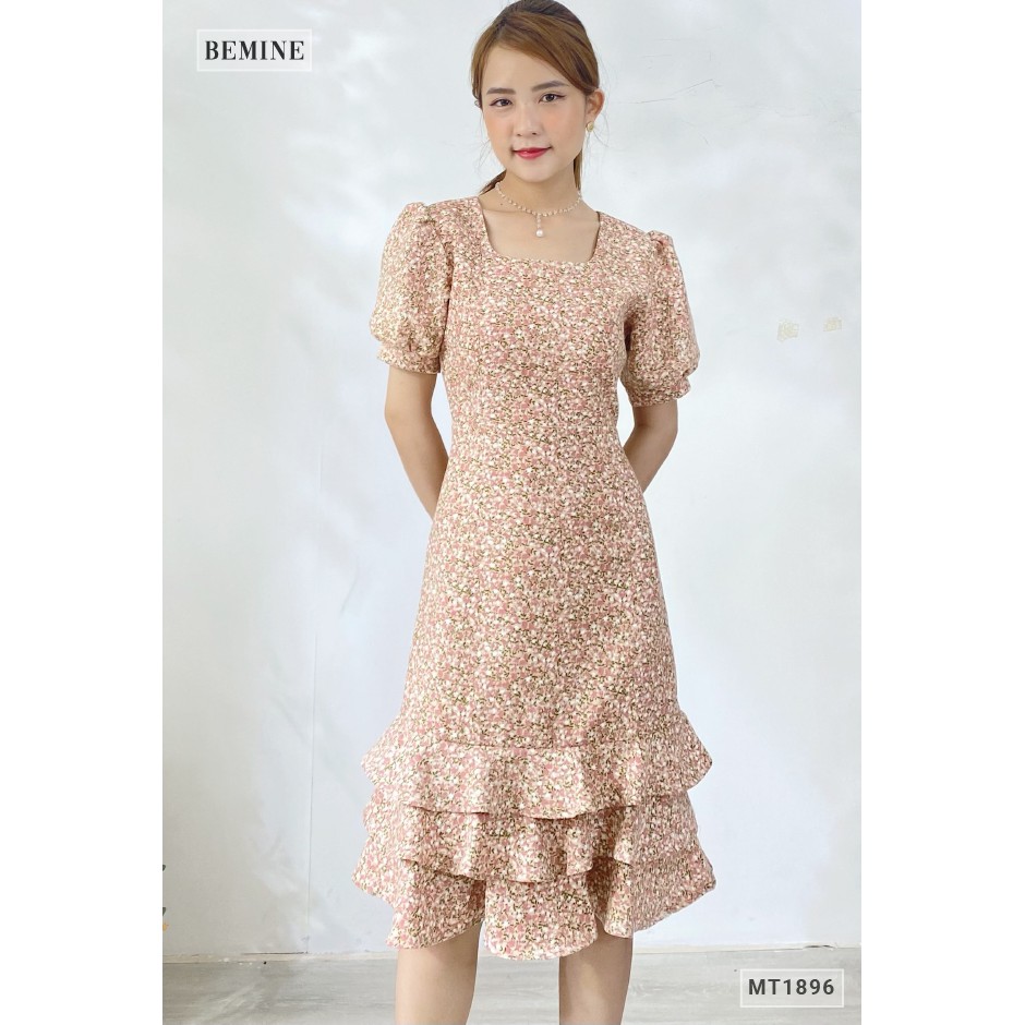 Đầm suông bông nhí bèo lai BEMINE MT1896HONG | BigBuy360 - bigbuy360.vn