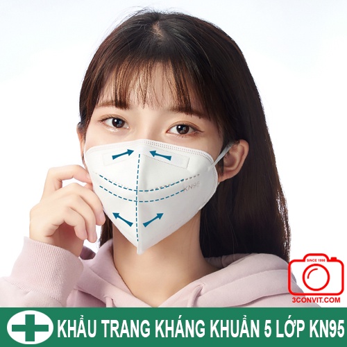 Khẩu trang 3D 5 lớp tiêu chuẩn KN95