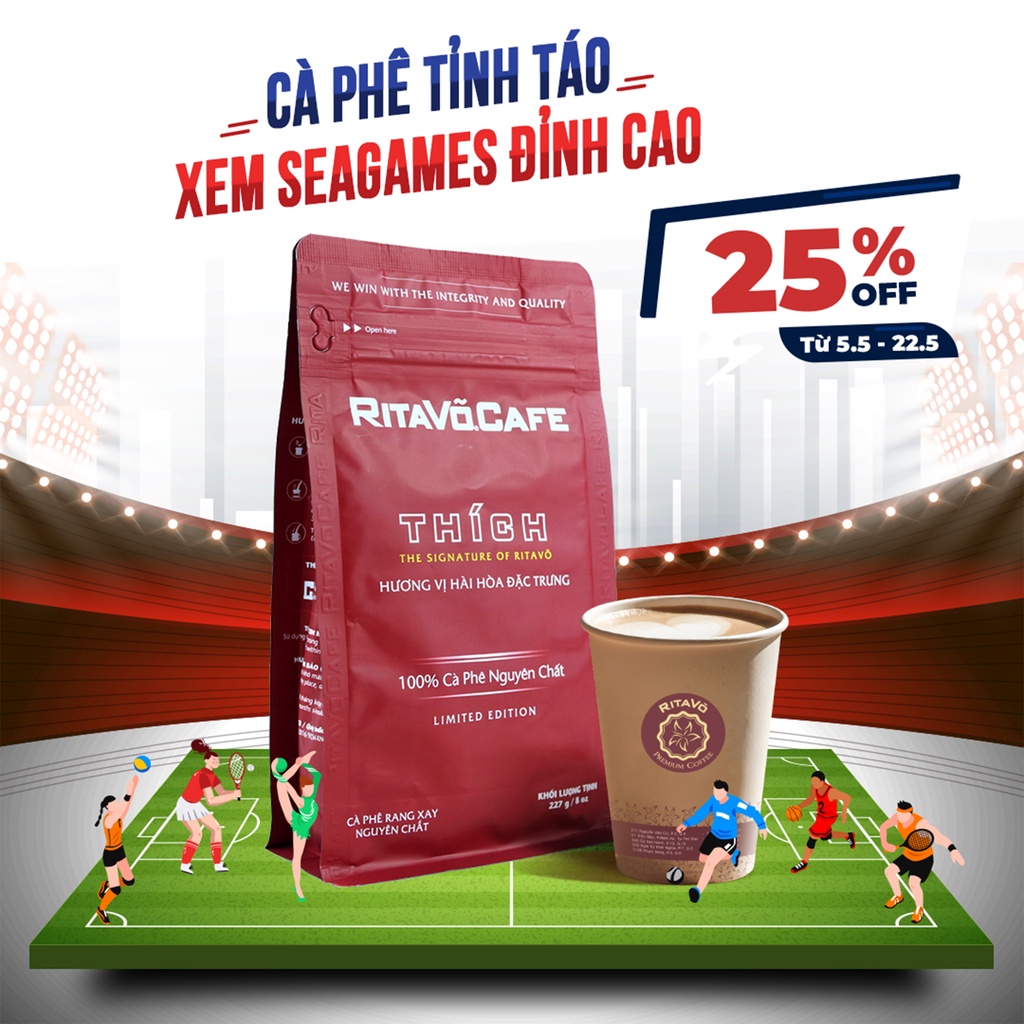 Cà phê rang xay cao cấp RitaVõ dòng THÍCH 227G