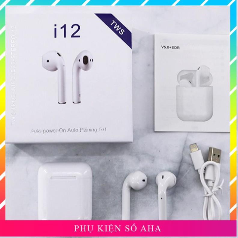 Tai Nghe Bluetooth, Airpods i12 TWS Cảm Ứng Điều Khiển Cảm Biến Âm Thanh HIFI