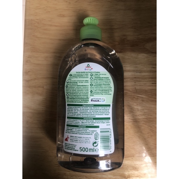Nước rửa bình sữa,dụng cụ cao cấp Frosch cho trẻ -hàng nhập khẩu Đức
