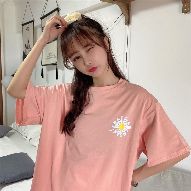 t-shirts new fashion wild casual loose Daisy print loose | BigBuy360 - bigbuy360.vn