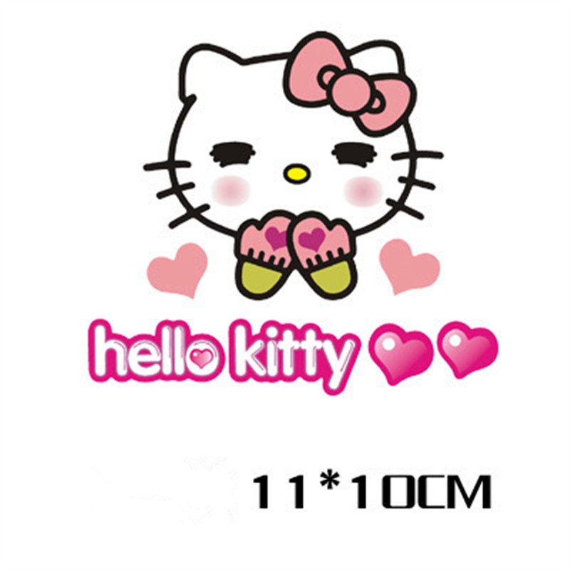 Miếng Dán Phản Quang Trang Trí Xe Hơi Hình Hello Kitty Series 01