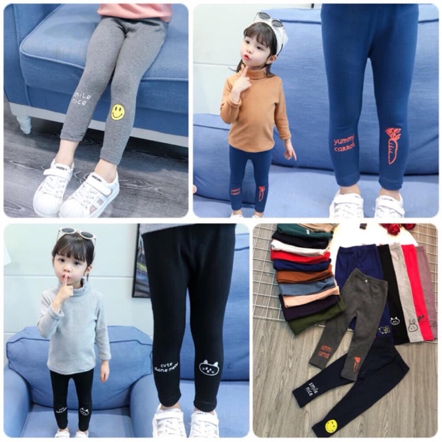 Combo 5 chiếc quần legging len tăm cho bé 7-16kg