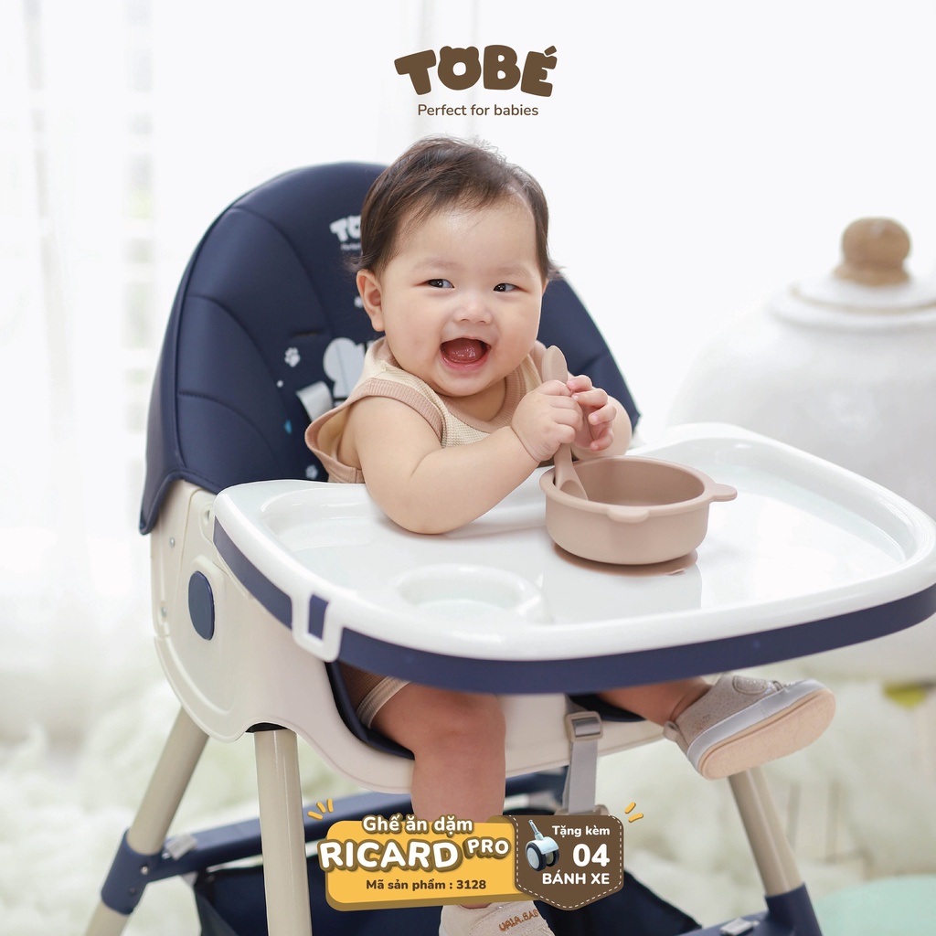 Ghế ăn dặm Ricard Pro Tobé bản ngả lưng gập gọn cho bé Lunakidsbaby