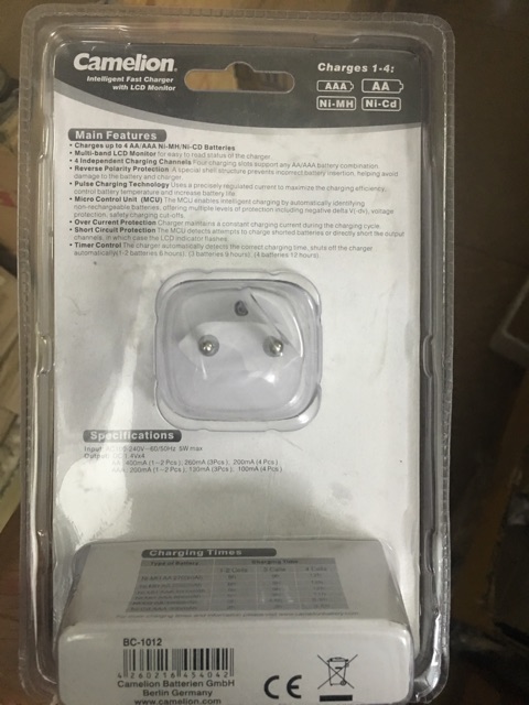 Sạc Pin Camelion AA và AA ( chính hãng)