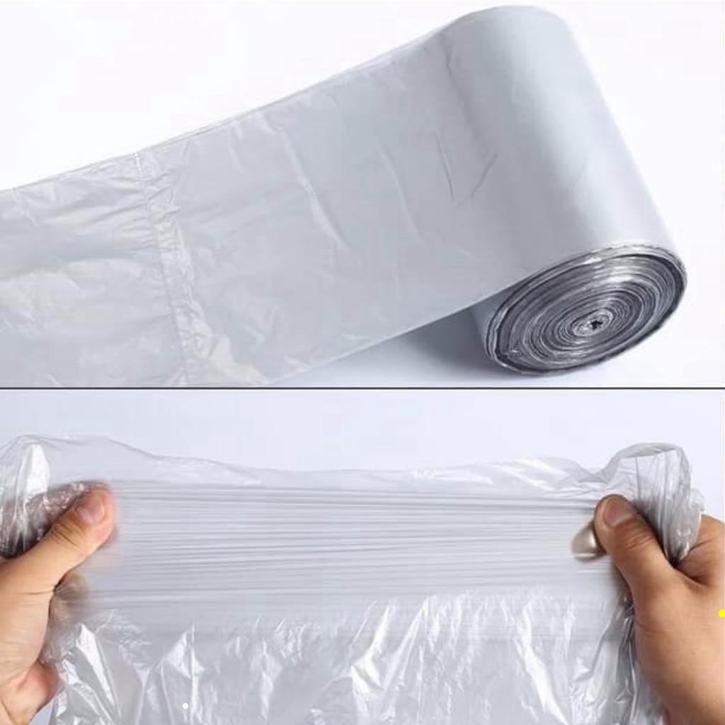 TÚI ĐỰNG RÁC TỰ PHÂN HỦY BẢO VỆ MÔI TRƯỜNG CUỘN 110 CÁI [LẺ 1 CUỘN] [ CUÔN TÚI ĐỰNG RÁC 110C MÀU BẠC ]