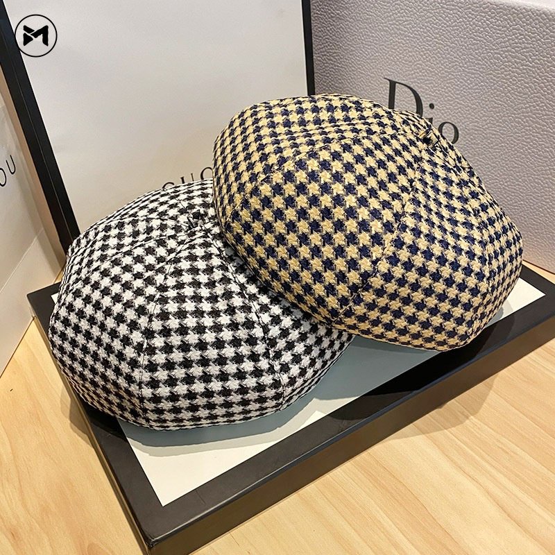 Mũ Beret Hình Bát Giác Phong Cách Retro Anh Quốc Thời Trang 2022