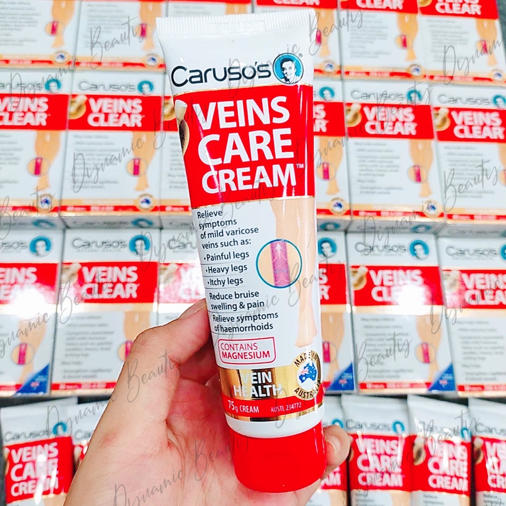 [Hàng chuẩn Úc] Kem bôi cải thiện suy giãn tĩnh mạch Caruso’s veins care cream 75g của Úc