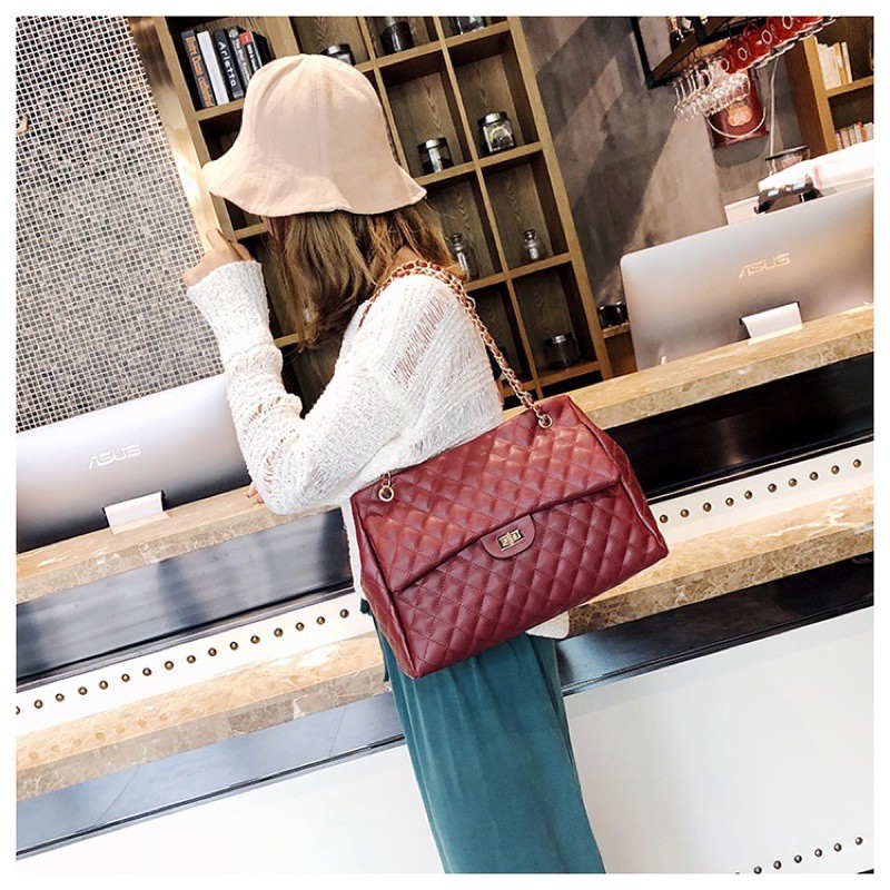 Túi xách trần trám size to hàng Quảng Châu siêu chất - vừa laptop 14inch trở xuống