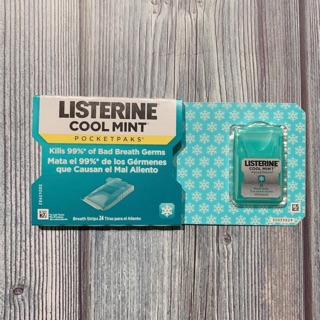 Miếng ngậm thơm miệng Listerine PocketPaks - hương Cool Mint