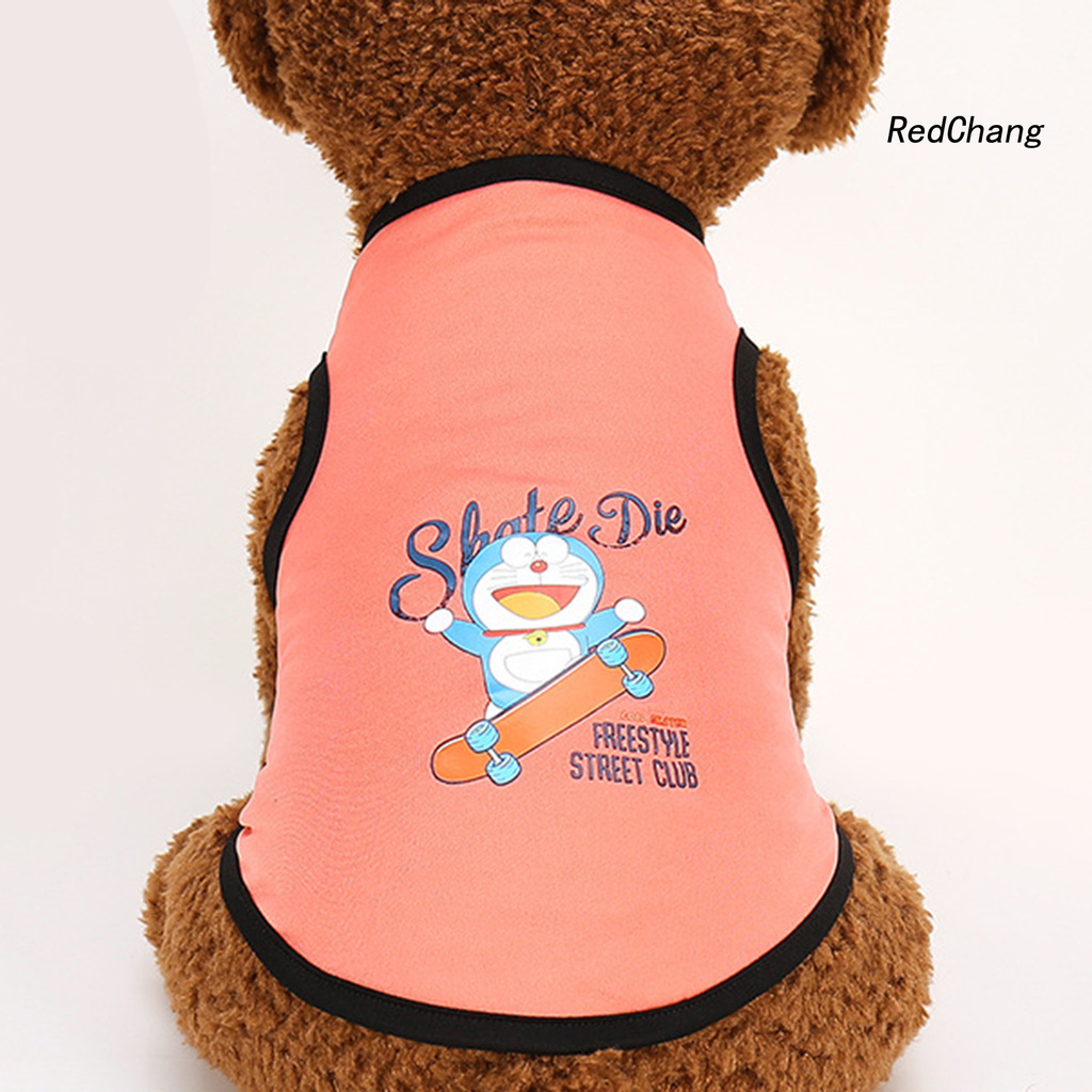 Áo Cổ Tròn In Hình Doraemon Cho Thú Cưng