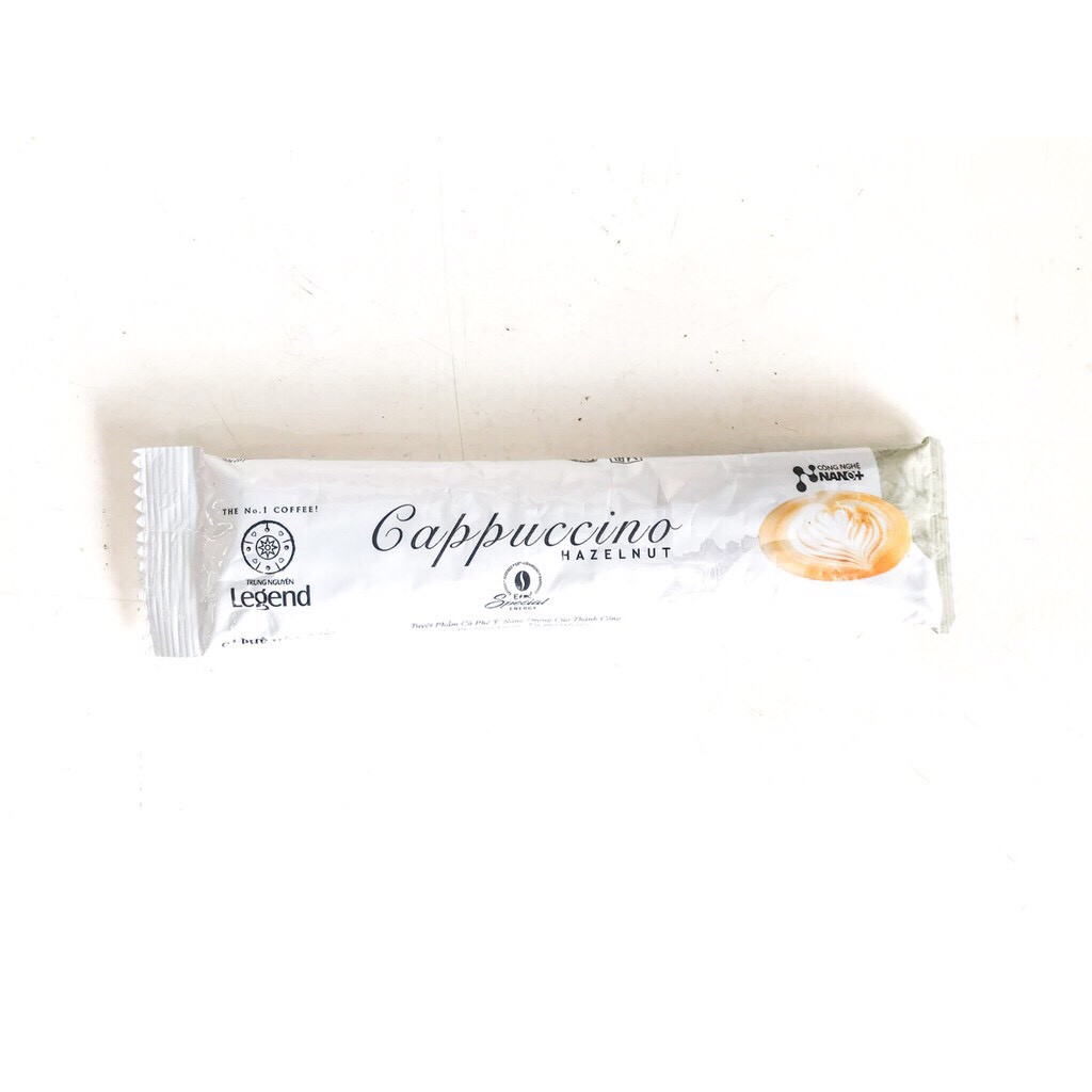 Cà Phê Hòa Tan Cappuccino Hazelnut Gói Lẻ HSD Tháng 11/2021 Tặng sách Nghĩ Giàu Làm Giàu