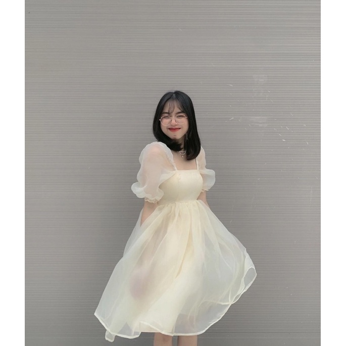 Váy babydoll voan 2 lớp