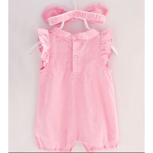 BODY ROMPER/Set body đầy tháng cho bé gái (kèm turban tai thỏ)