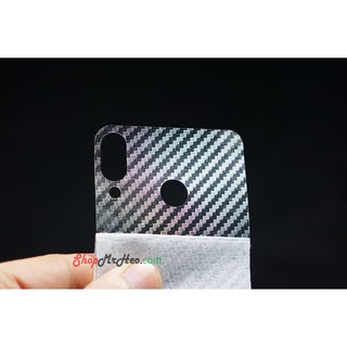 Bộ 3 Skin Dán Mặt Sau Lưng Vân 3D Carbon Lenovo Z5