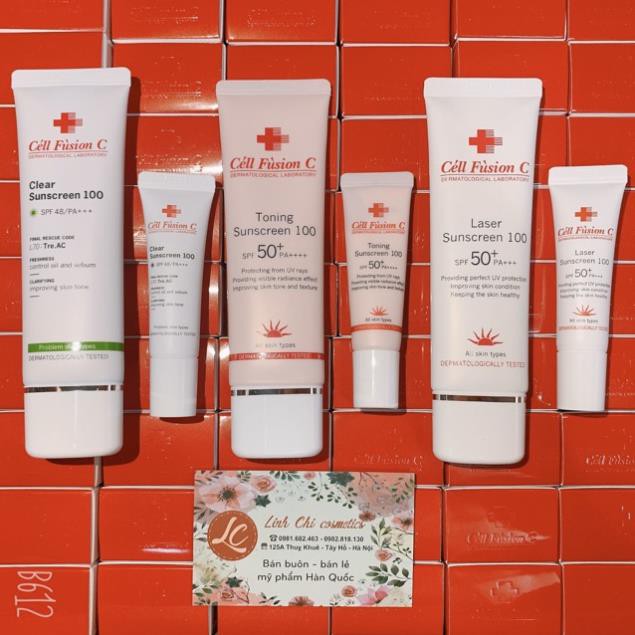 Kem Chống Nắng Cell Fusion C Laser Suncreen 100/Toning Suncream 100