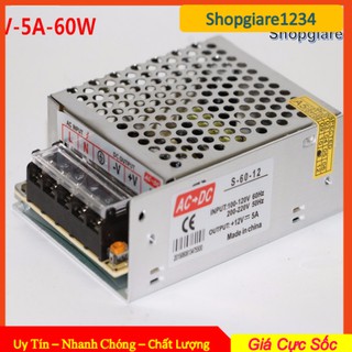 Nguồn Led, nguồn tổ ong 12V - 5A HÀNG CHẤT LƯỢNG CAO