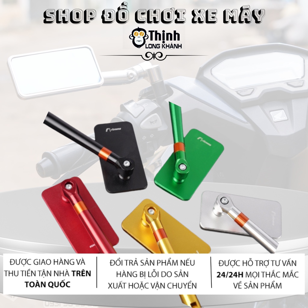 Kiếng xe máy kiểu vuông, chống chói