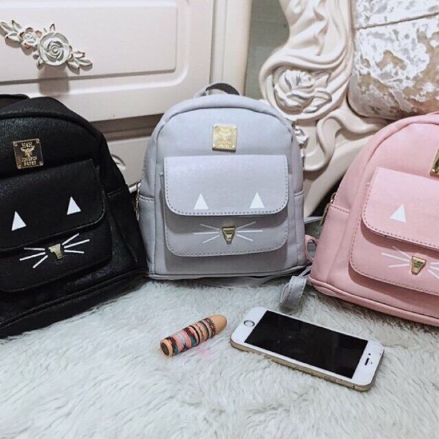 Balo Thời Trang sinh viên học sinh Da Mini Vừa Sách Cực Cute