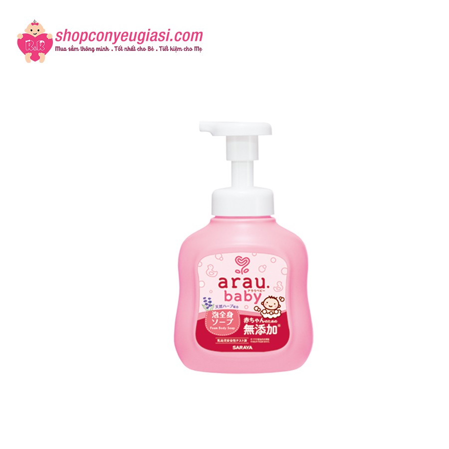 Sữa tắm trẻ em ARAU BABY 450ML- Thảo Mộc- Nhật Bản- Tạo Bọt