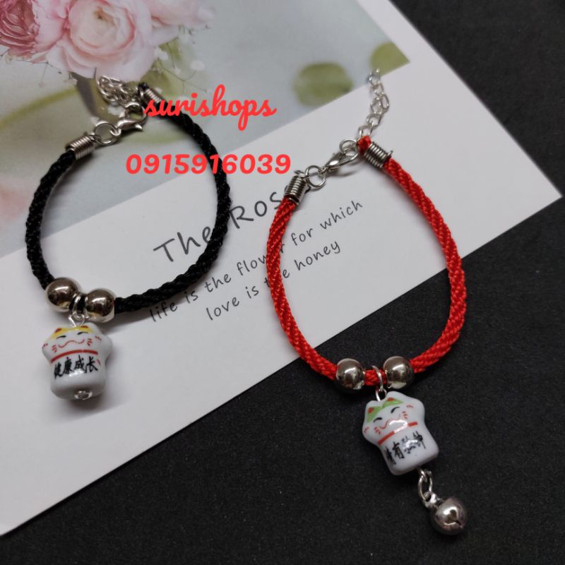 Vòng đỏ may mắn mix mèo thần tài, chỉ đỏ may mắn