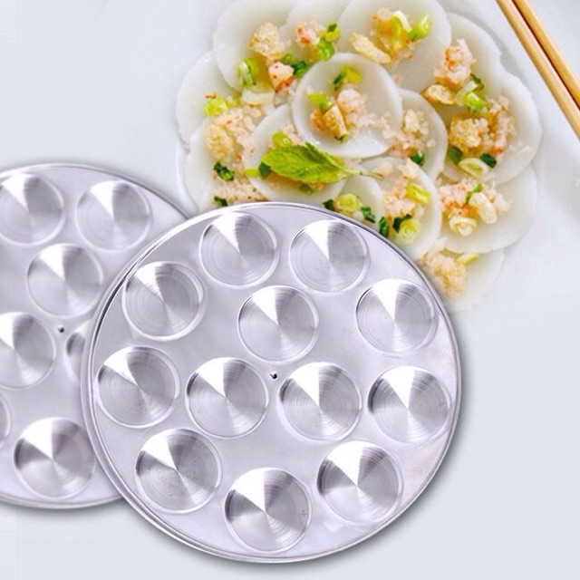 Khuôn Làm Bánh Bèo Inox 12 Bánh Đường Kính 32cm Cỡ Lớn