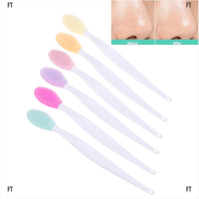 (Hàng Mới Về) Cọ silicone Làm Sạch Lỗ Chân Lông Và Mụn Đầu Đen Trên Mũi Mềm Không Cần Dùng