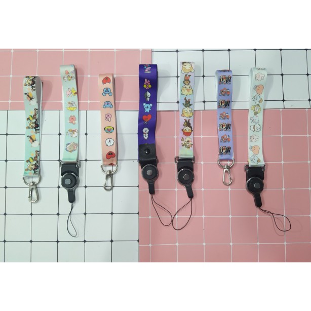 dây strap bangtan army STI1 kpop hoạt hình dây treo thẻ name tag ngắn idol thần tượng 15cm