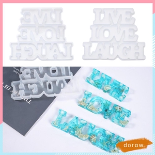 DORAW DIY Crafts Letter Resin Mold Valentine’s Day|Epoxy Silicone Mould Jewelry Making Tool Casting LIVE/LOVE/LAUGH Home Decoration Handmade English Word