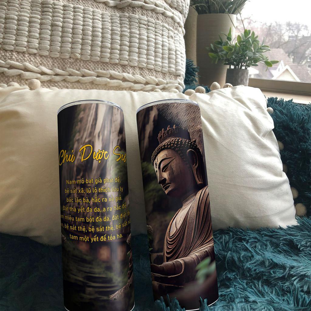 Bình Nước Chú Dược Sư - Bình Giữ Nhiệt Chú Dược Sư - Ly Giữ Nhiệt Chú Dược Sư 2 lớp thép không gỉ SUS304 - 600ml