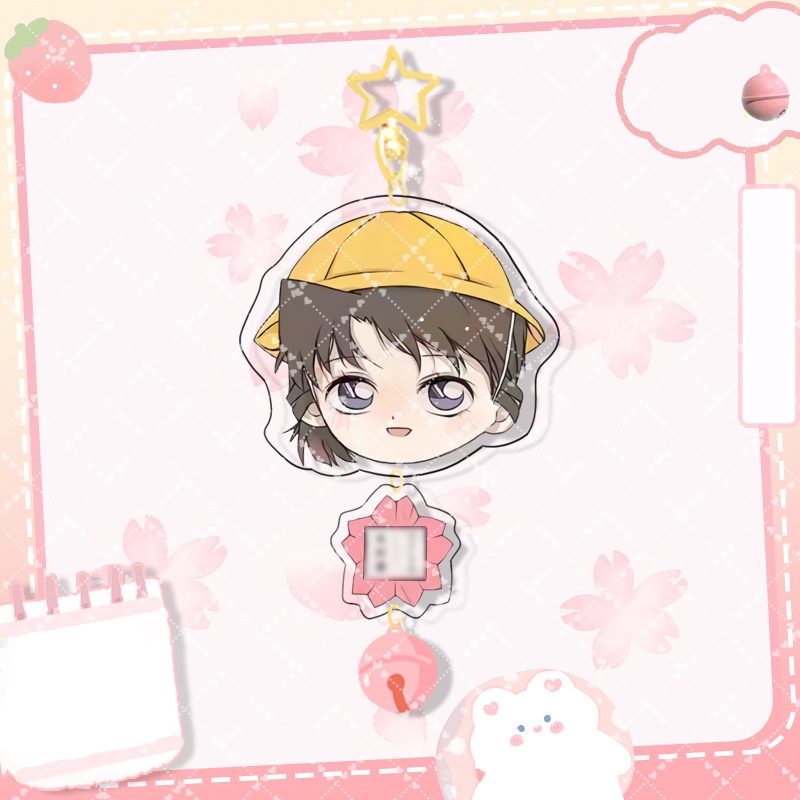 (school) Móc khóa IN HÌNH Thám tử lừng danh Conan treo lục lạc anime chibi mica trong acrylic quà tặng xinh xắn
