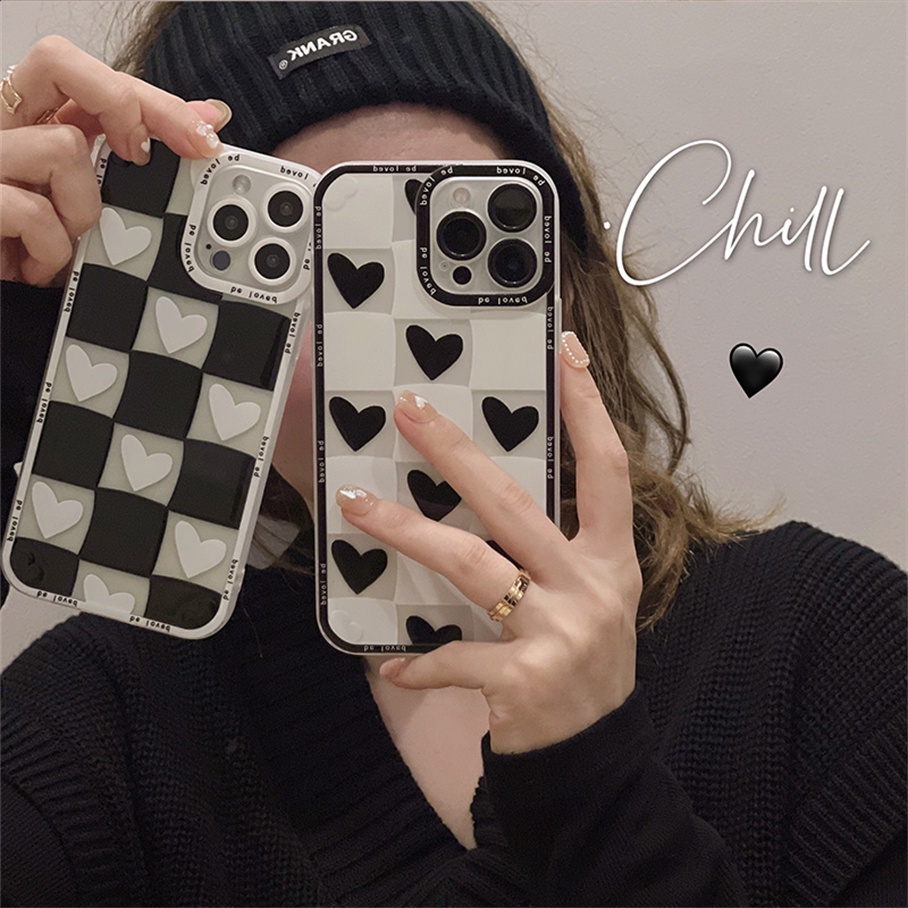 Ốp Điện Thoại Tpu Mềm Chống Sốc Họa Tiết Trái Tim Cho iPhone 14 13 12 11 Pro Max XS Max XR X XS 8 7 6s 6 Plus SE 2020
