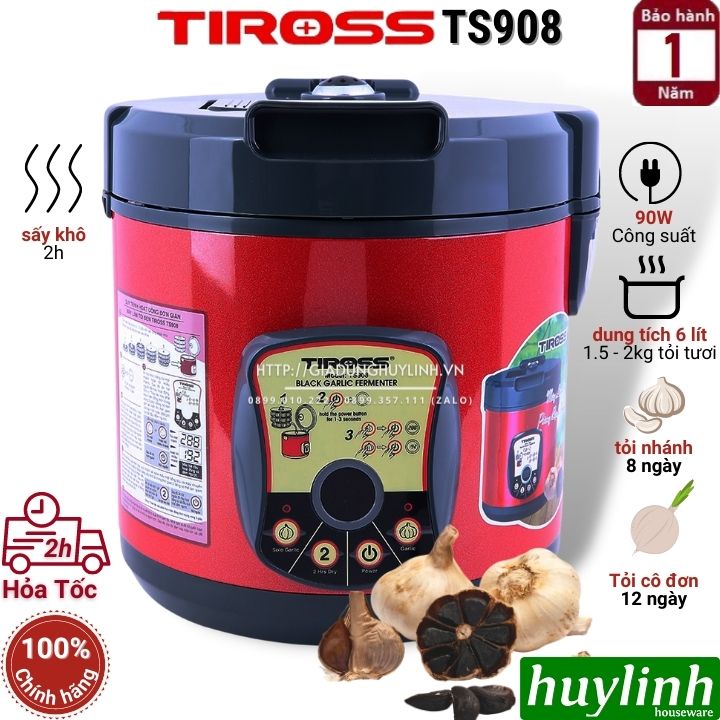 [Mã ELHA22 giảm 6% đơn 300K] Máy làm tỏi đen Tiross TS908 - 6 lít (201