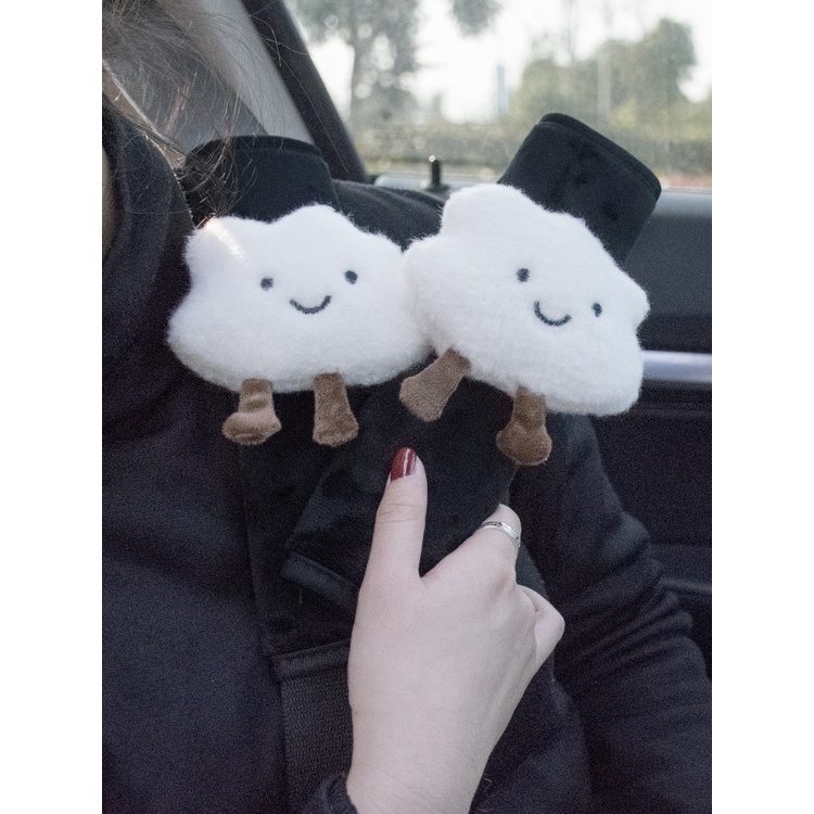 Hàng Sẵn Đệm Bọc Dây An Toàn Bông Xinh Xắn ô tô Phim hoạt hình dễ thương sang trọng mềm mại【Southdakota051】