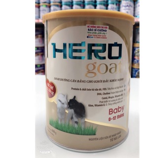 Sữa Hero goat baby 800g đặc chế từ sữa Dê , sữa mát chuyên biệt cho trẻ nóng trong , táo bón , trẻ dị ứng đạm sữa bò ,