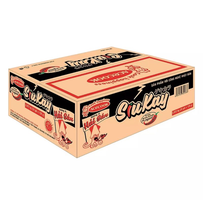 Mì Siukay Hải Sản (Thùng 24 gói x 128 gram) | BigBuy360 - bigbuy360.vn